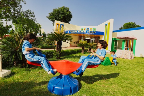 Children Playing at the garden area