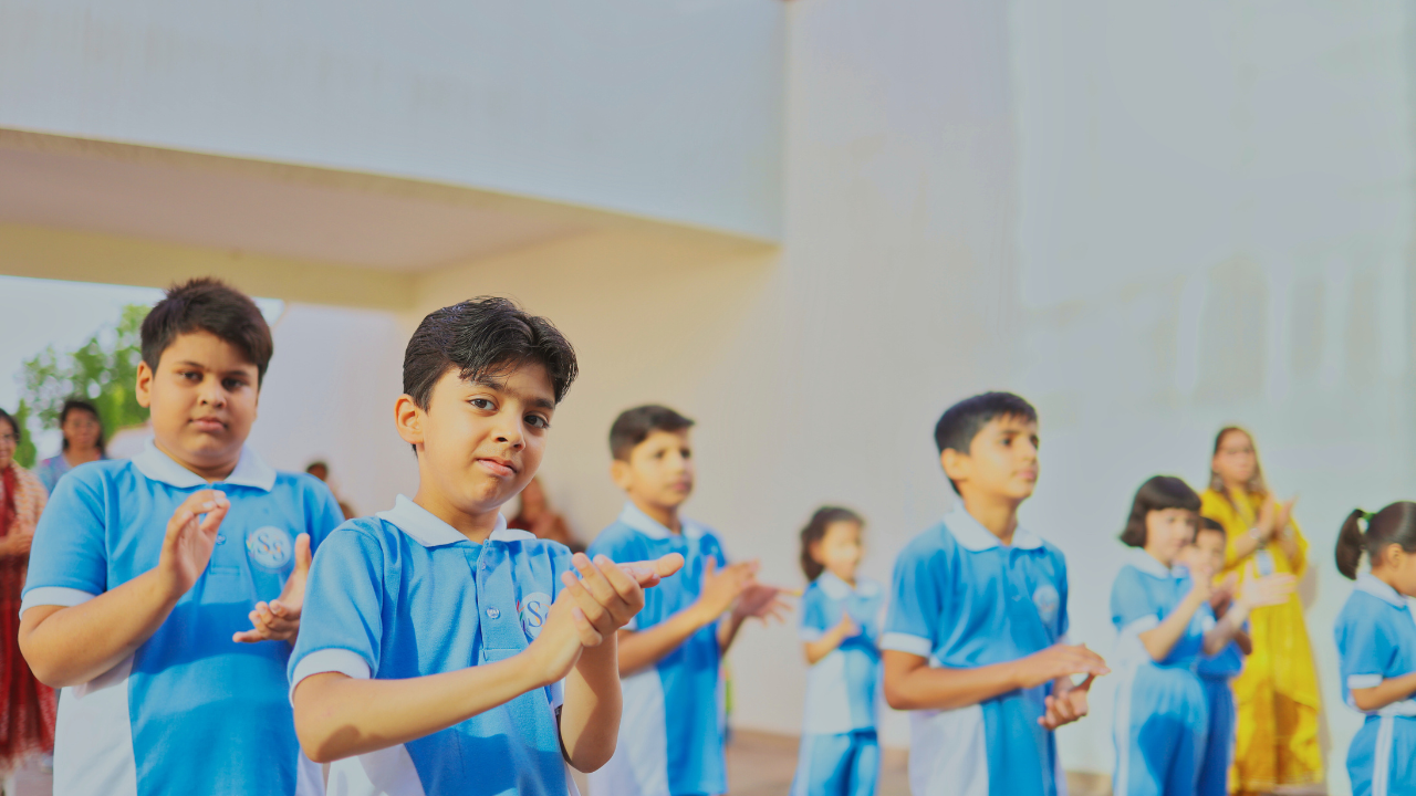 Kids excercising